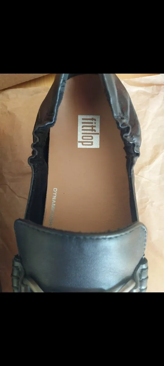 Fitflop leath black flats new without box - size 4 - Image 3