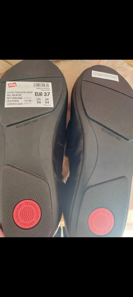 Fitflop leath black flats new without box - size 4 - Image 4