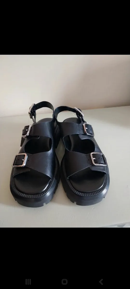Next Ladies Premium Sandals- black size 5 - Image 1