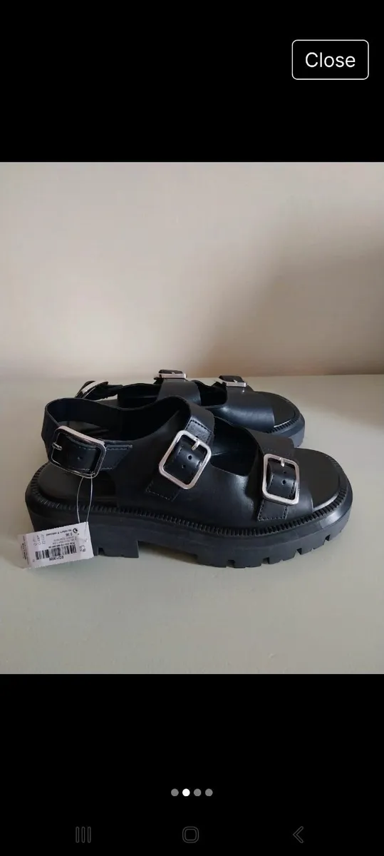 Next Ladies Premium Sandals- black size 5 - Image 2