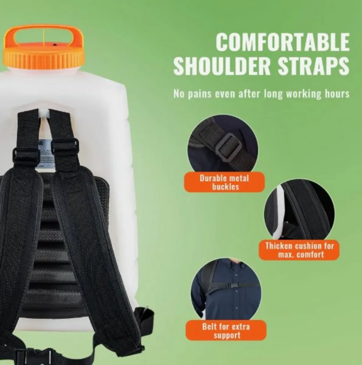 15.1L Backpack Sprayer with Adjustable Pressure - Image 2