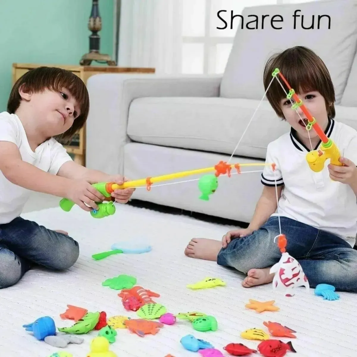 Magnetic Fishing Toy Set for Kids Bath & Pool - Image 2