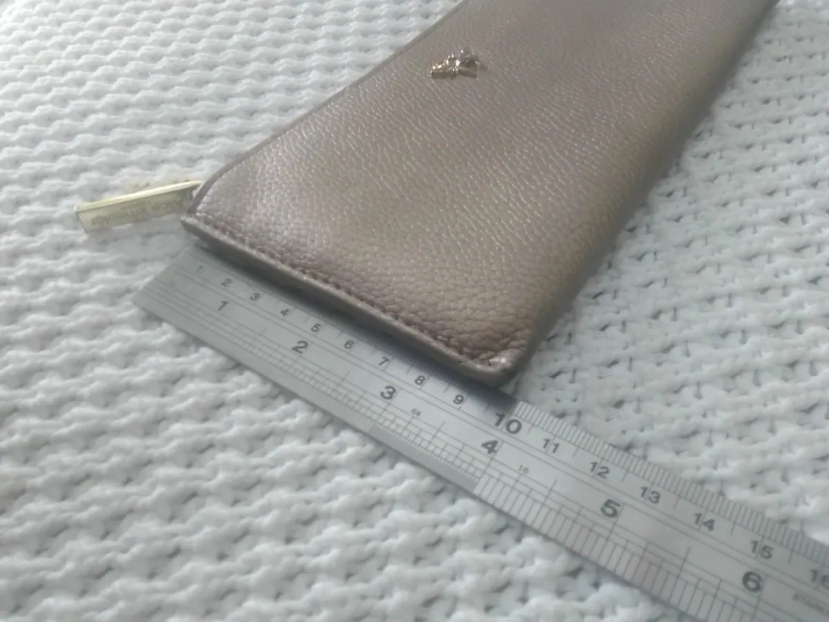 ALICE WHEELER GOLD LEATHER PURSE WALLET NEW - Image 4