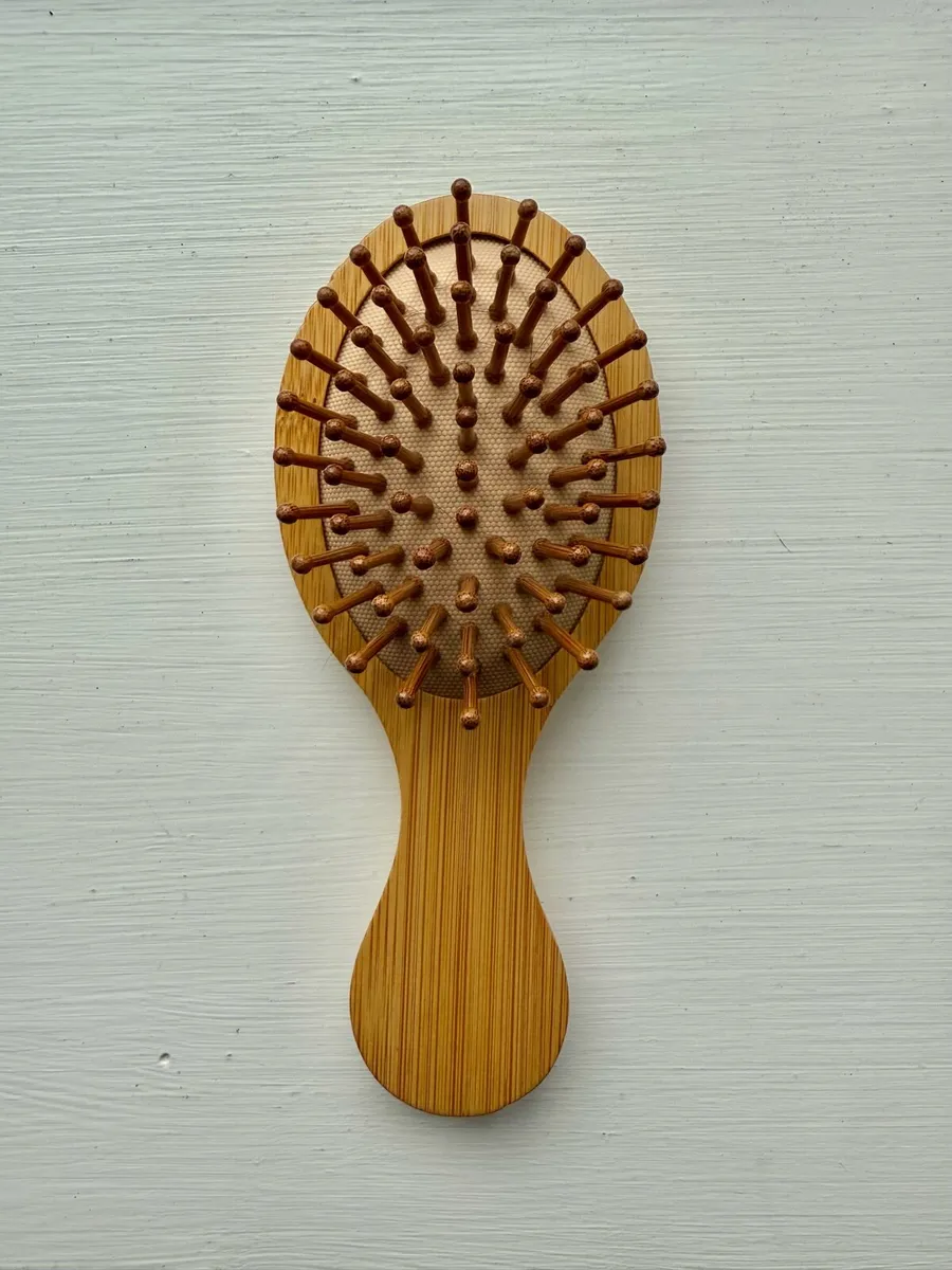 Mini bamboo hairbrush brush, travel hairbrush - Image 1