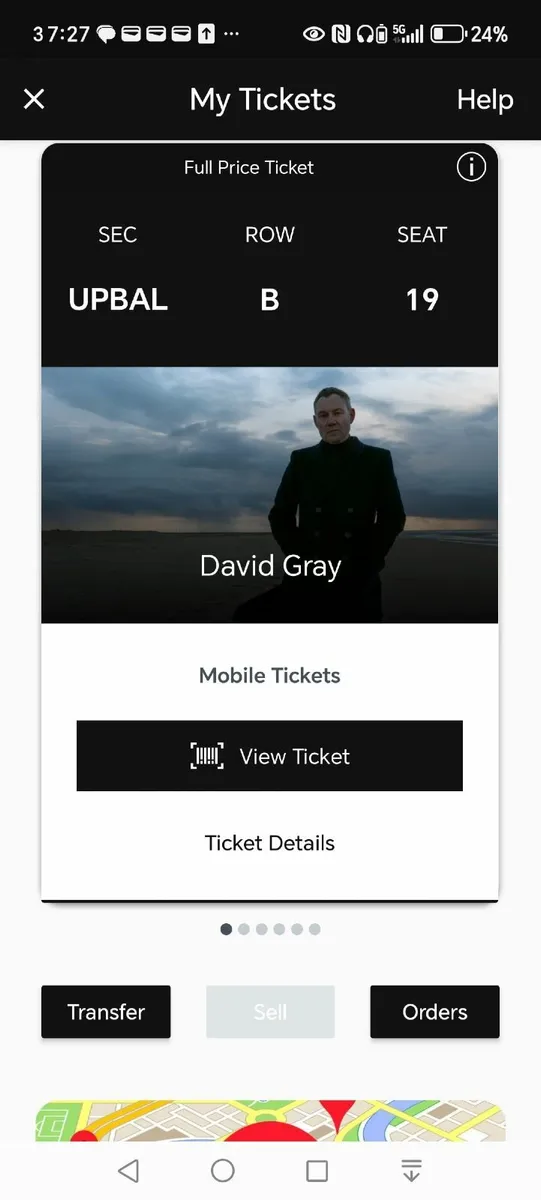 David Gray Killarney tickets 40 euro each