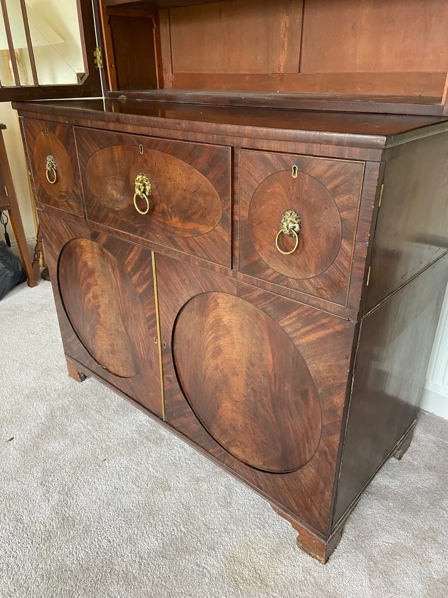 Georgian secretarie bookcase cabinet - Image 4