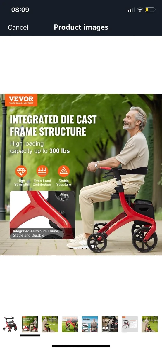 Rollator Walking Aid Walker - Image 4