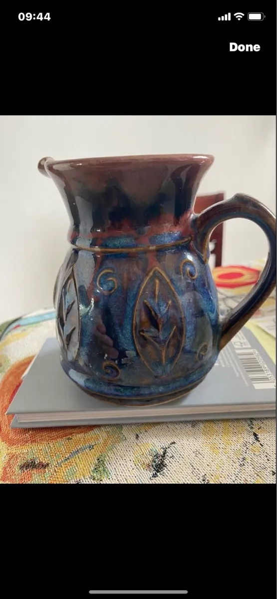 Colm De Ris Celtic Pottery Jug - Image 1