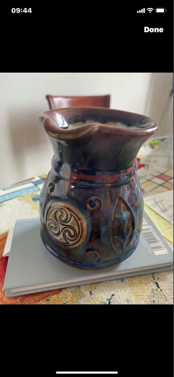 Colm De Ris Celtic Pottery Jug - Image 2