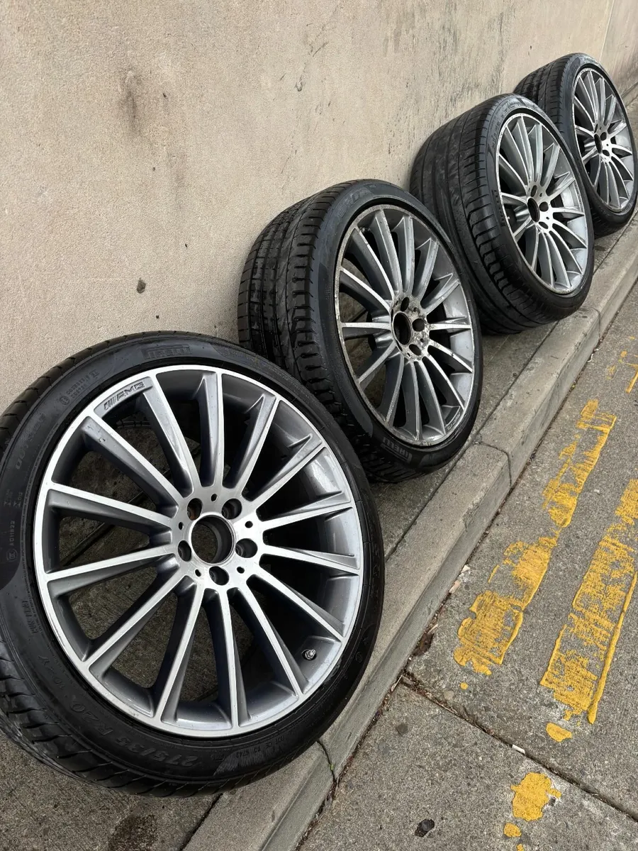 4 20" Merc AMG Alloy wheels with Pirelli tyres - Image 1