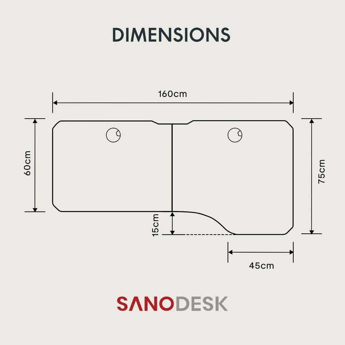 160×75CM Electric Standing Desk Height Adjustable - Image 2