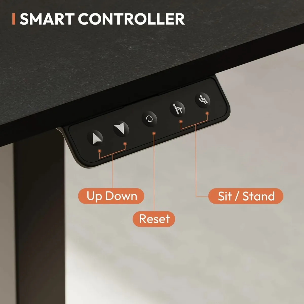 160×75CM Electric Standing Desk Height Adjustable - Image 4