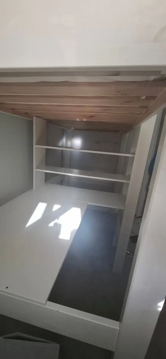 high single bed with desk & shelf - Image 3
