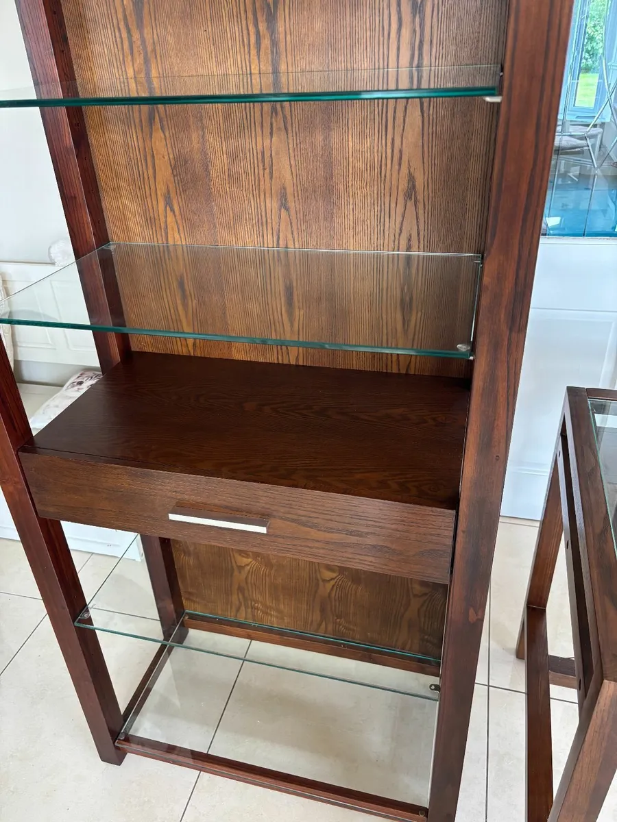 2 Dark Wood Book shelves - Image 3