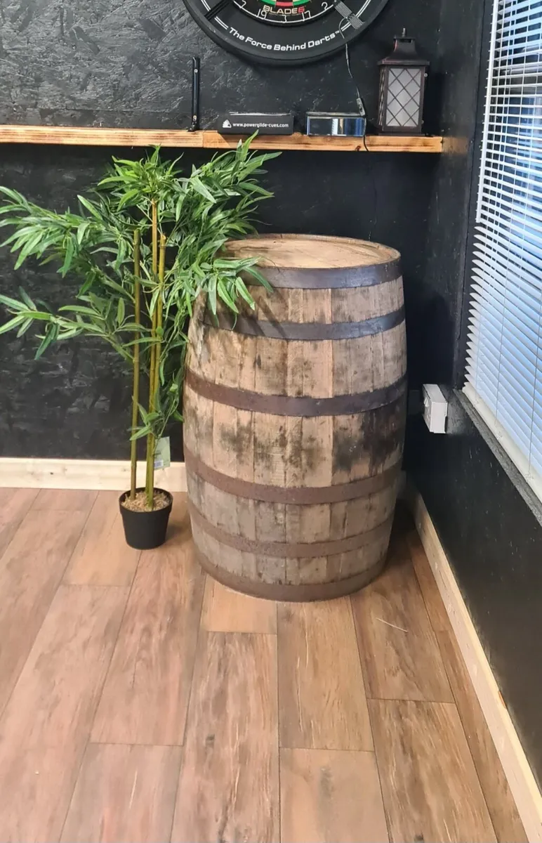 Bar stools & Whiskey Barrels - Image 2