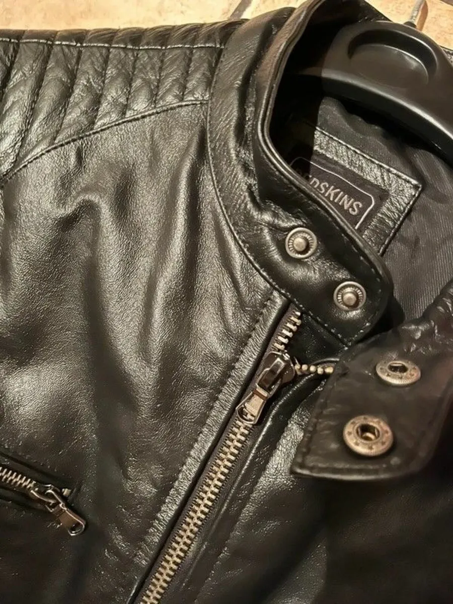 Redskins Leather Biker Jacket - Image 1