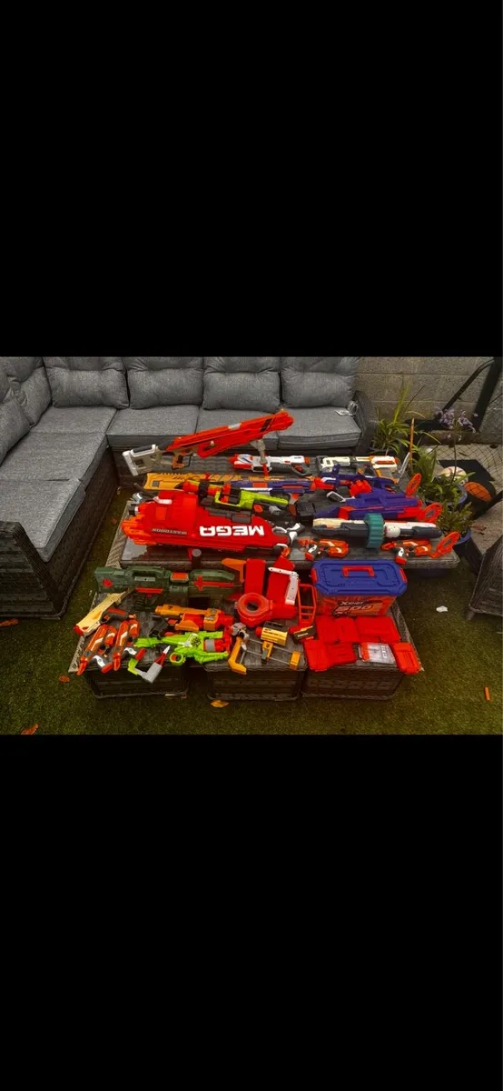 Nerf guns and a box of bullets