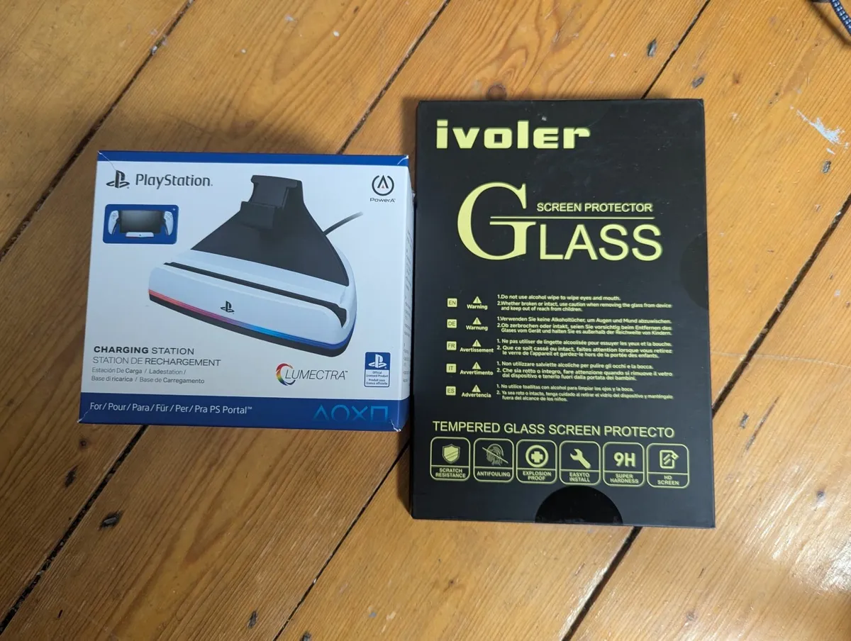 PS Portal Charging Station and Screen Protectors