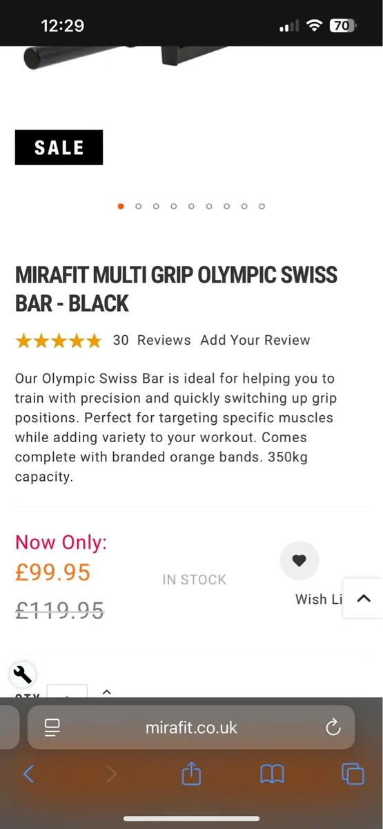 Mirafit Swiss barbell - Image 3