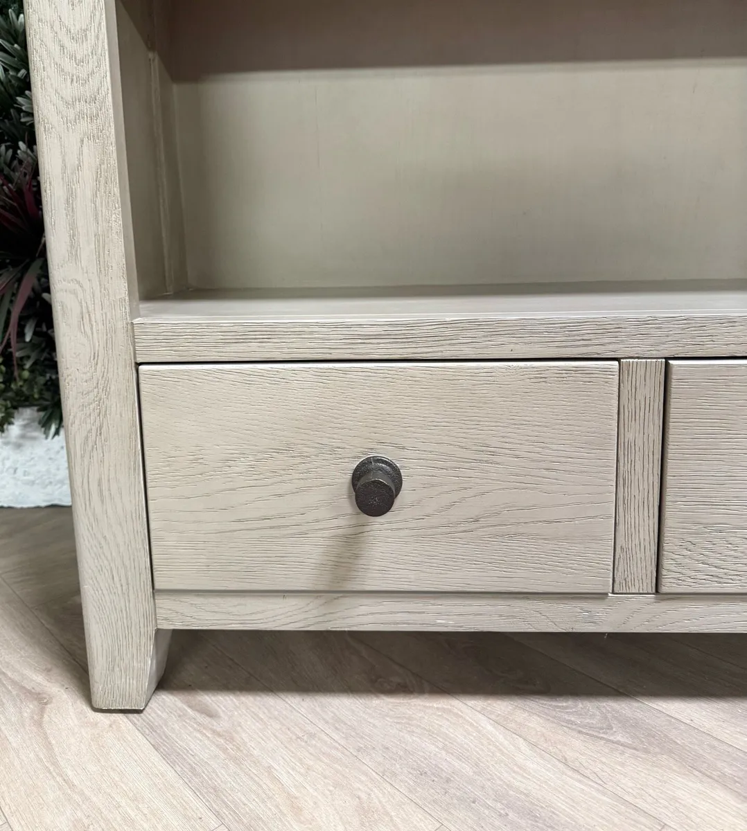 Oak/grey display cabinet/bookcase - Image 4