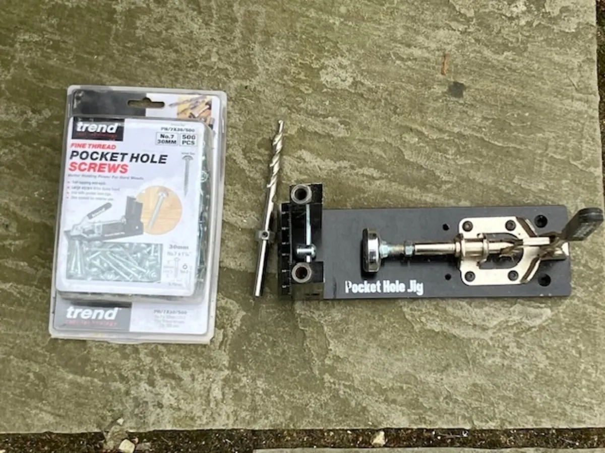 Trend pocket hole jig with drill bits and screws - Image 1