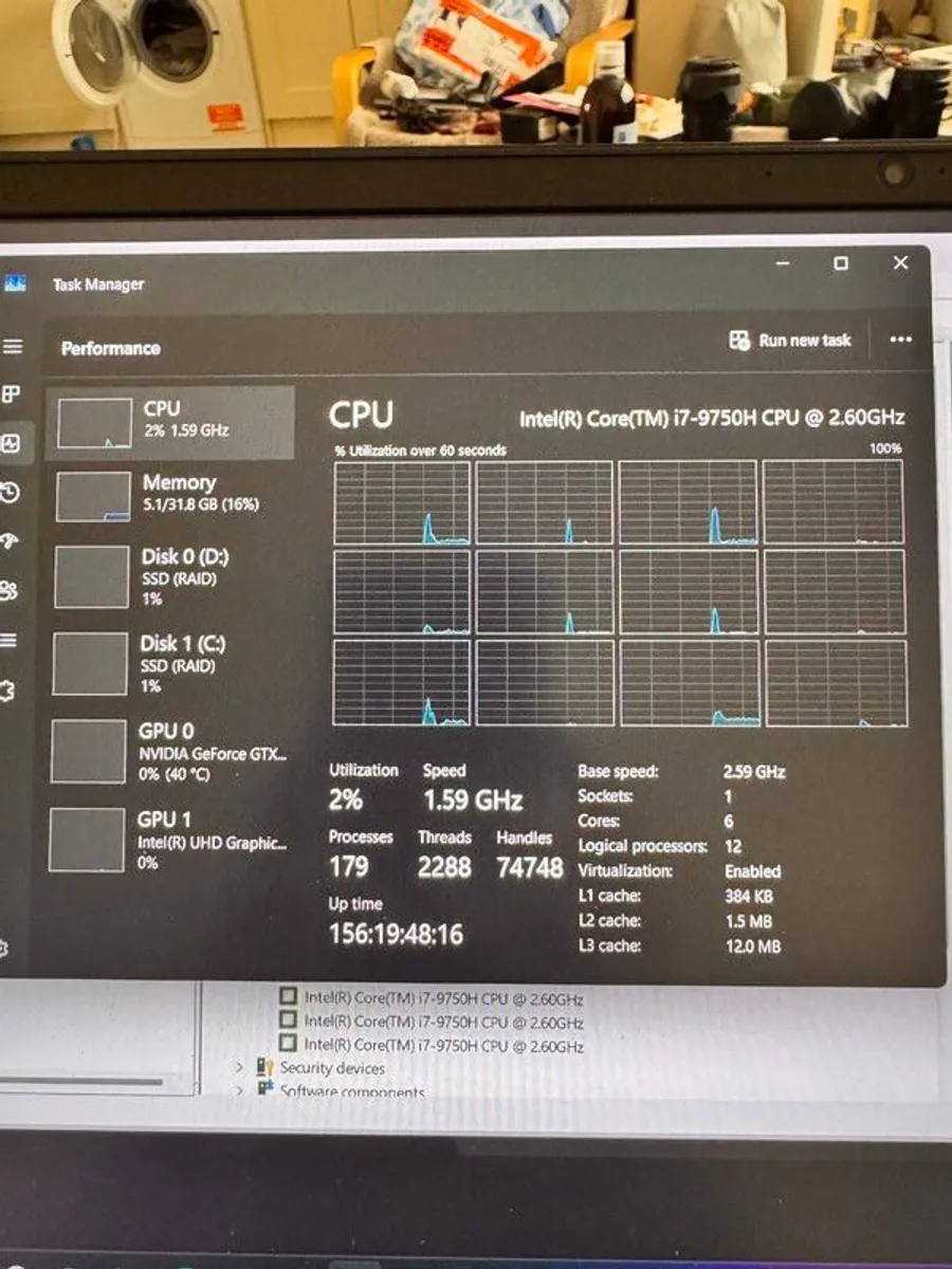 Gaming Laptop Dell G5 1.2 TB SSD, 32 GB Memory, 1660TI Video - Image 2