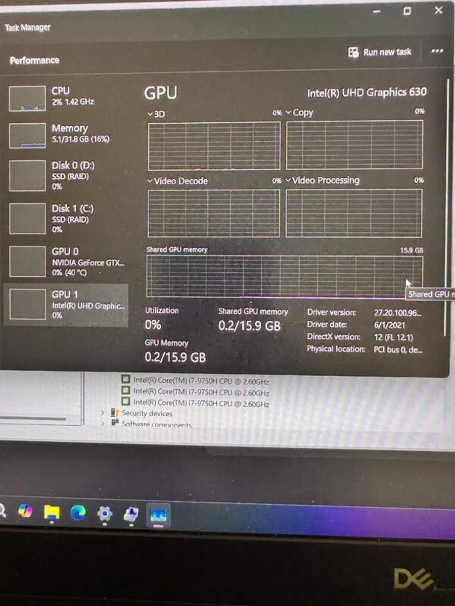 Gaming Laptop Dell G5 1.2 TB SSD, 32 GB Memory, 1660TI Video - Image 4
