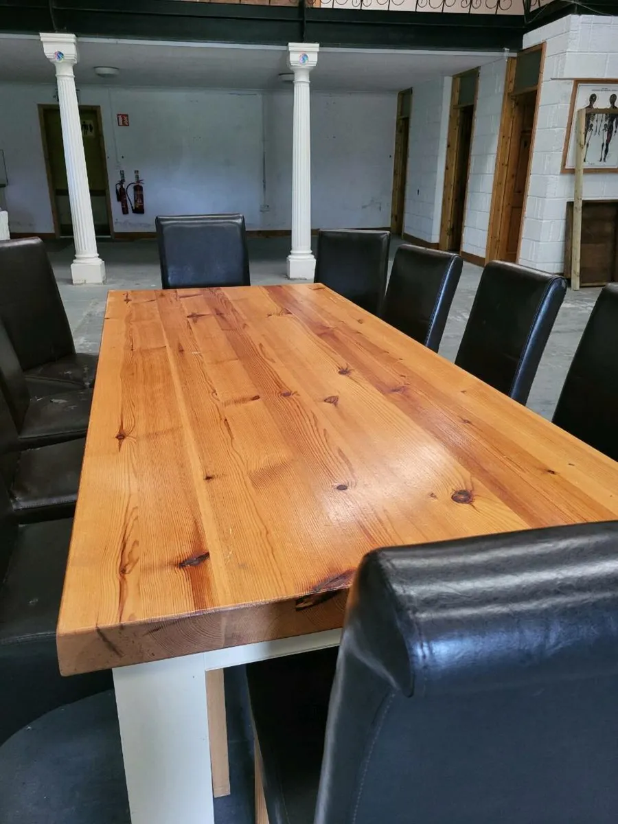 7ft dining table and 11 chairs - Image 3