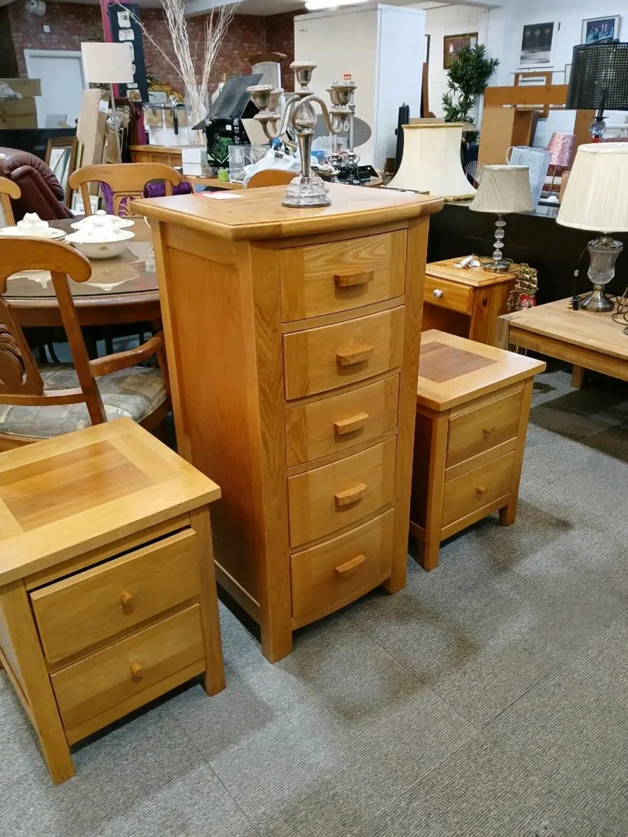 Solid Oak tallboy - Image 1