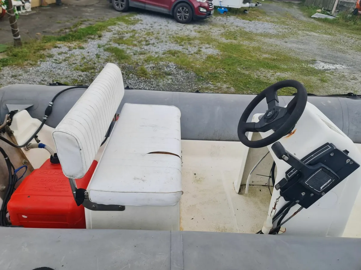 4.7 meter rib 4 stroke 30hp good trailer fine boat - Image 4