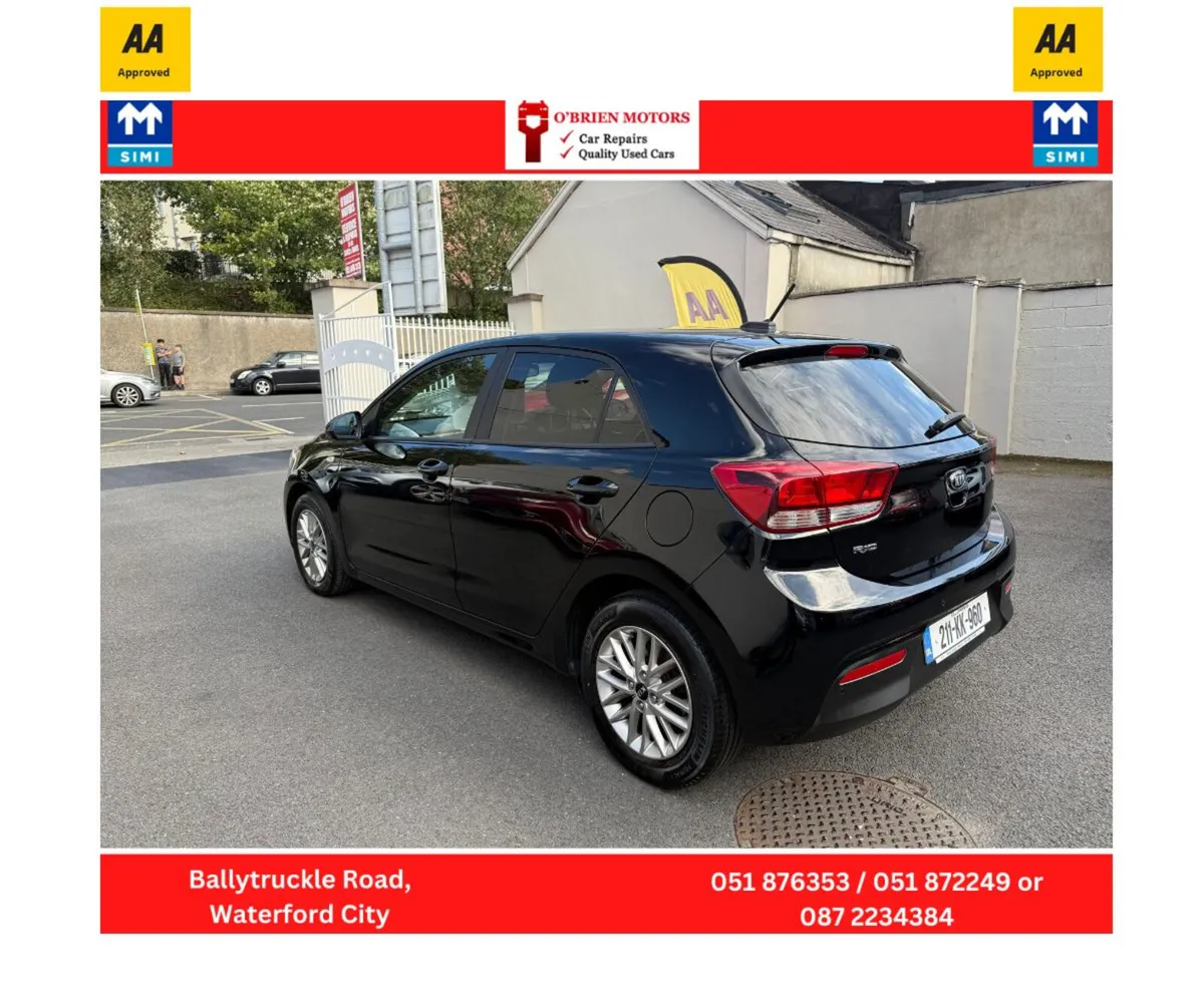 2021 Kia Rio, 1.2 Black, 5 Door Hatchback, Petrol - Image 3