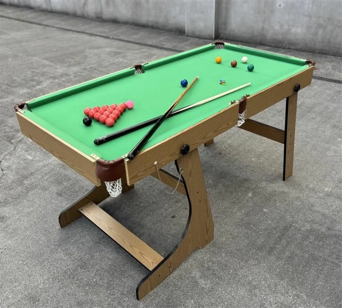 Hy-Pro 6ft Folding Snooker and Pool Table. - Image 1