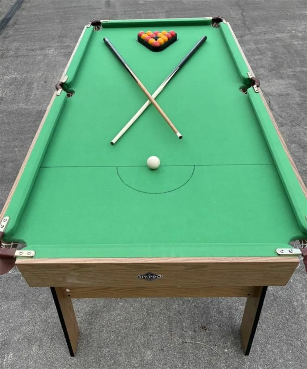 Hy-Pro 6ft Folding Snooker and Pool Table. - Image 3