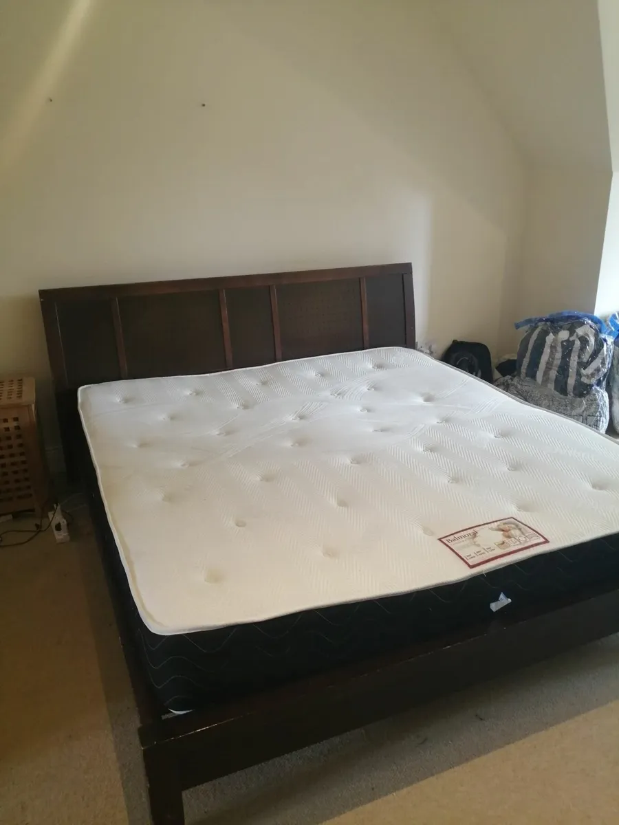 Super king size bed and mattress - Image 1