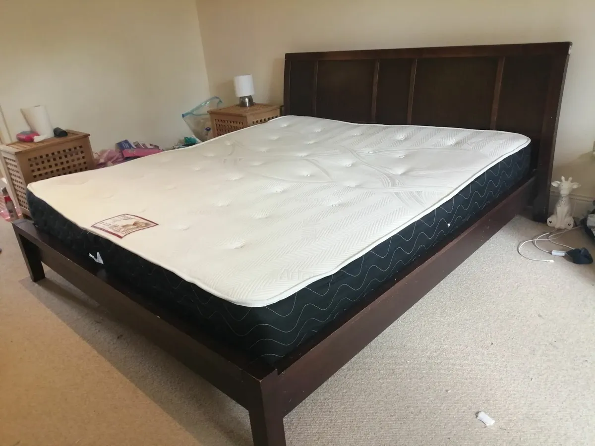 Super king size bed and mattress - Image 4