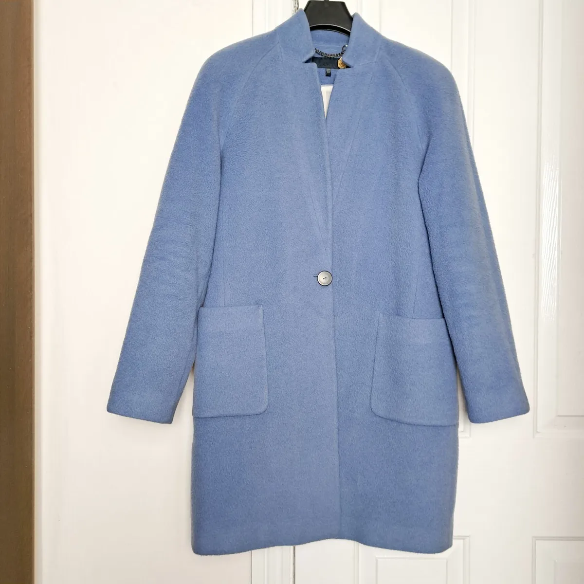Bastyan Light Blue Wool Coat 12UK/40EU - Image 1