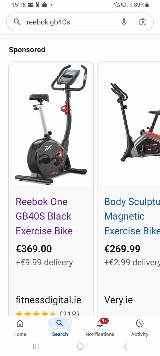 Reebok gb40s exercise bike - Image 3