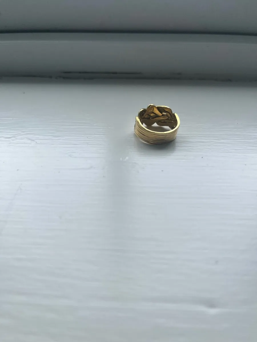 Gold Puzzle Ring - Image 2
