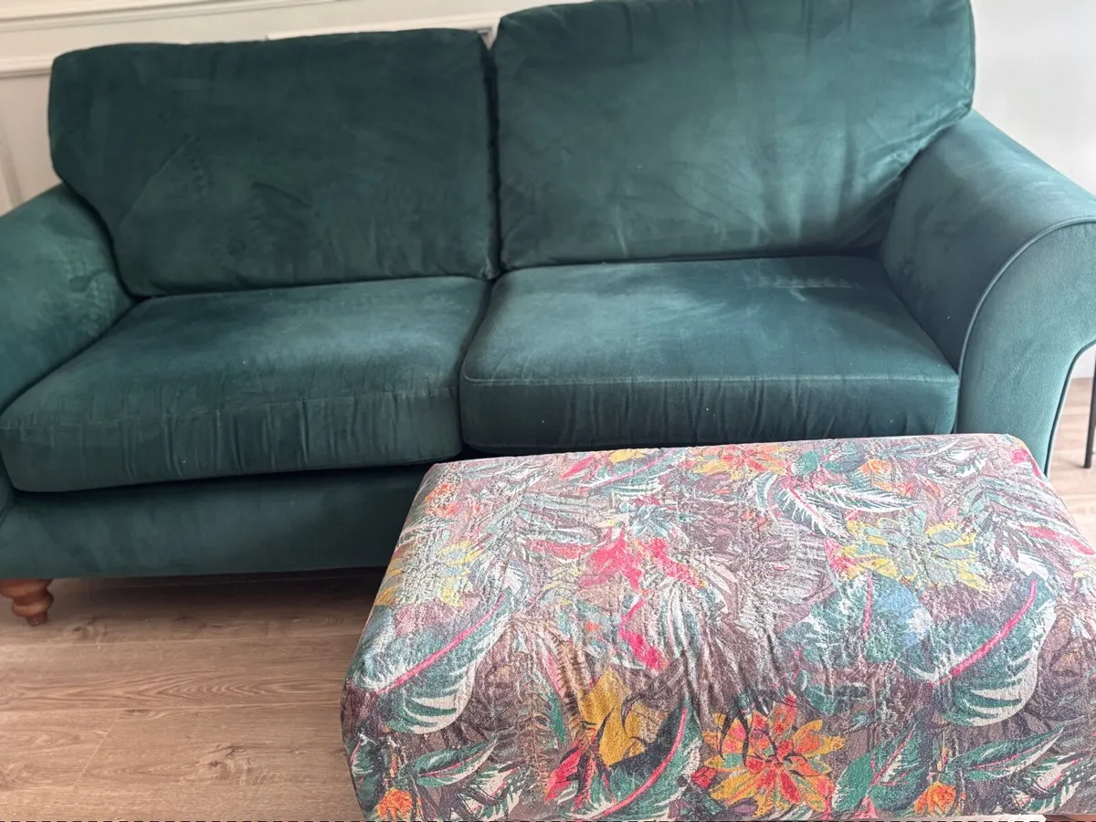 Sofa & Footstool - Image 3