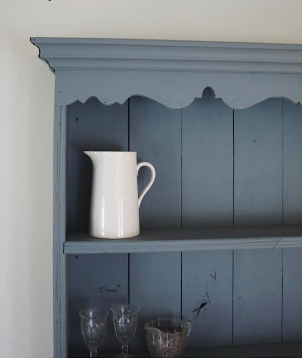 Antique Oak Plate Shelf - Image 2