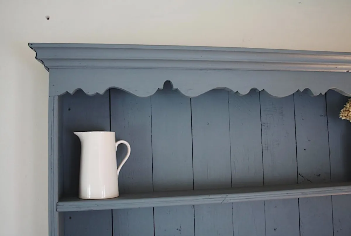 Antique Oak Plate Shelf - Image 3