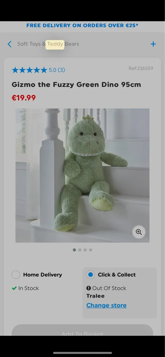 Cat and dino soft toy - Image 2
