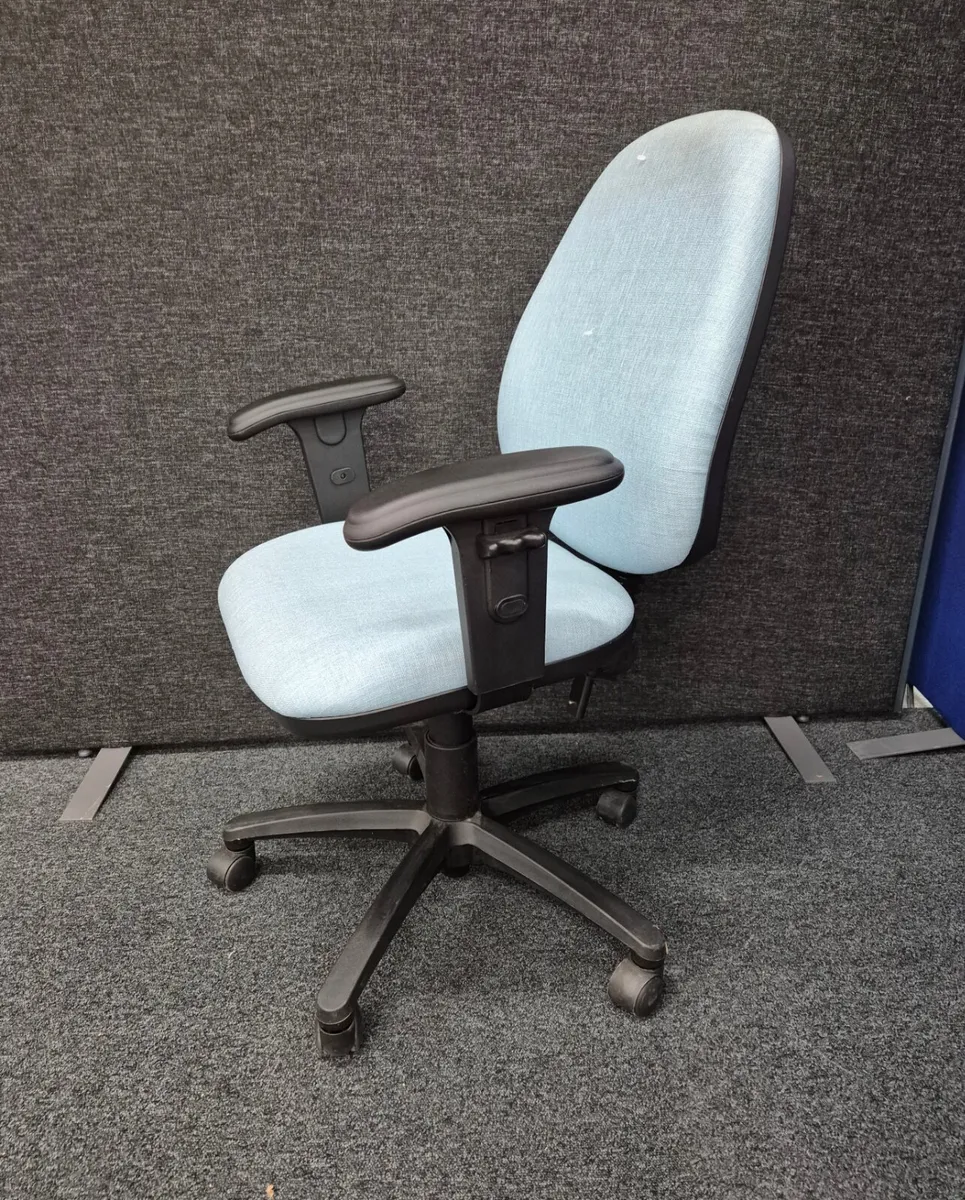 Vantage bespoke blue swivel chair at CJM Furniture - Image 2
