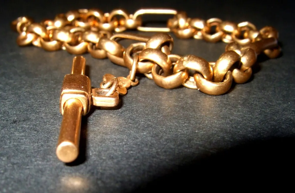 Vintage 9ct Gold Unisex 'Albert' Bracelet - Image 2