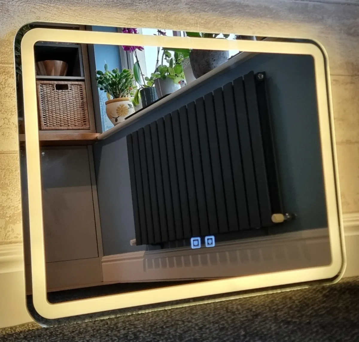 LED Bathroom Mirror Demister Dual LED 80x60cm - Image 3