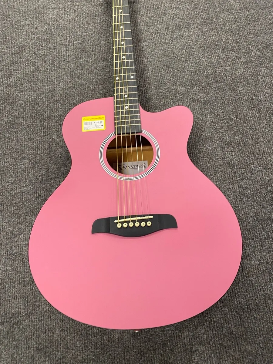 Brunswick Pink Acoustic Guitar - Image 1