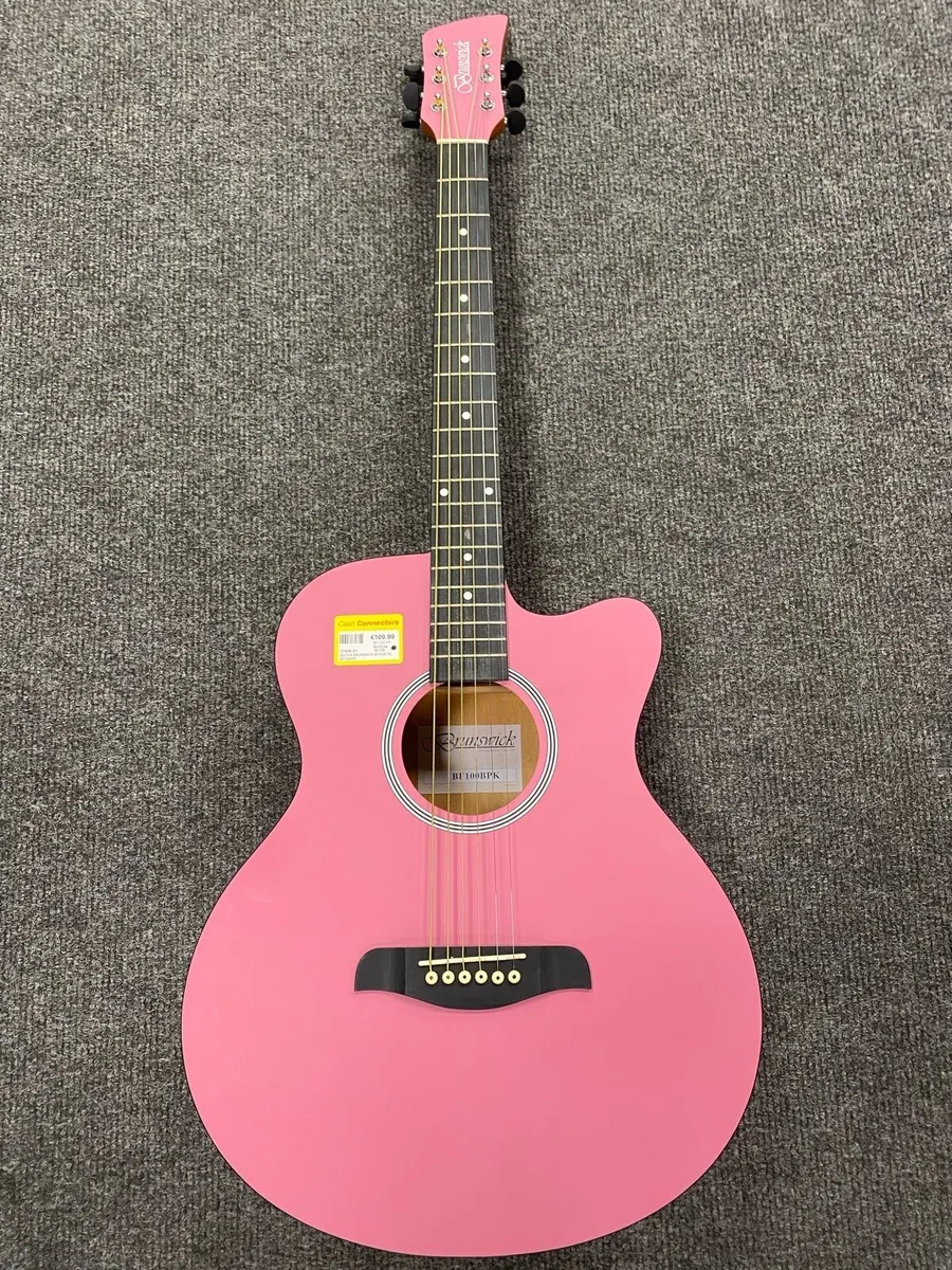 Brunswick Pink Acoustic Guitar - Image 2