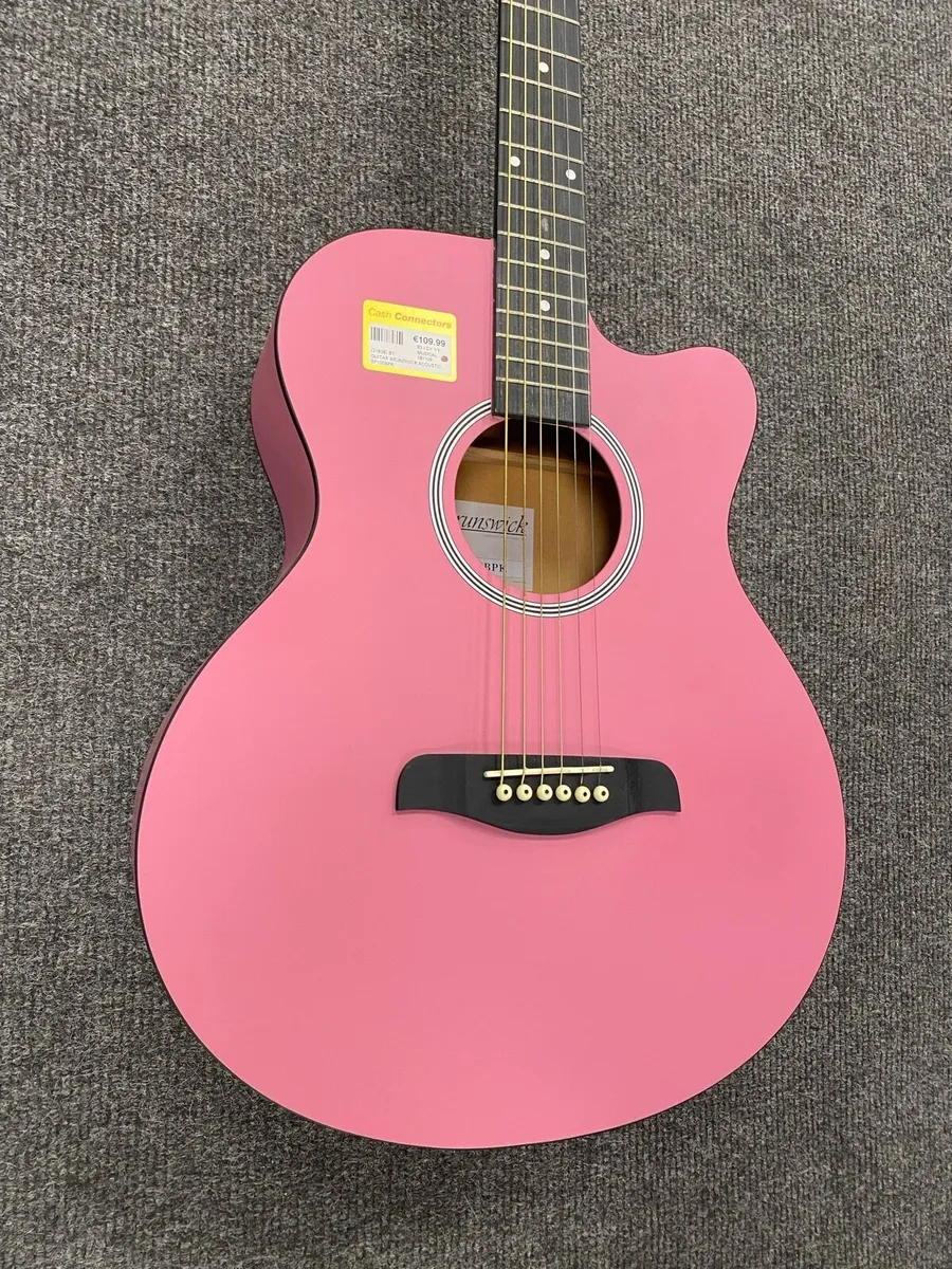 Brunswick Pink Acoustic Guitar - Image 3