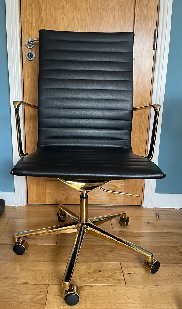 Stylish Black & Gold Office chair - Image 1