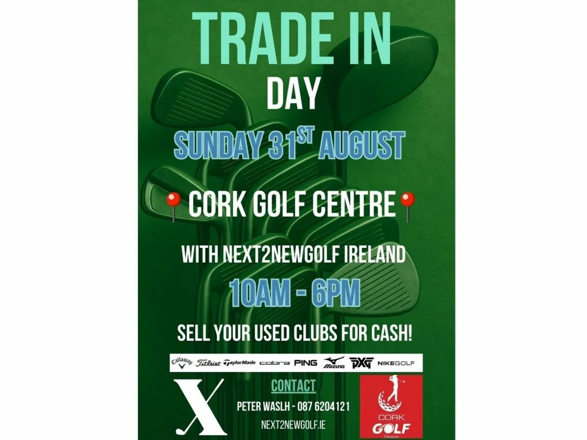 Sell Your Clubs For Cash This Sunday !